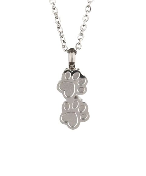 Double Paw Prints Necklace